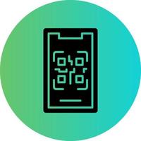 Mobile Qr Code Vector Icon Design