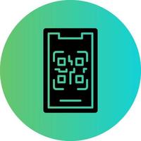 Mobile Qr Code Vector Icon Design