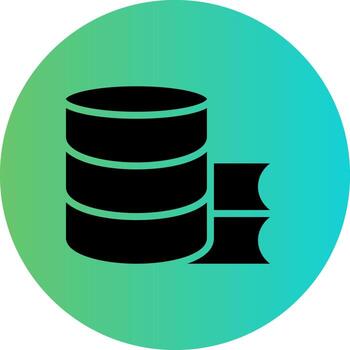 estudiar base de datos vector icono diseño