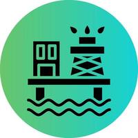 Oil Tower Vector Icon Design