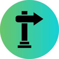 Signboard Right Vector Icon Design