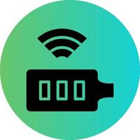 Wireles Battery Vector Icon Design