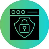 Web Protection Vector Icon Design