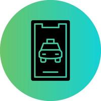 Mobile Taxi Vector Icon Design