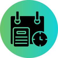 Time Plan Vector Icon Design