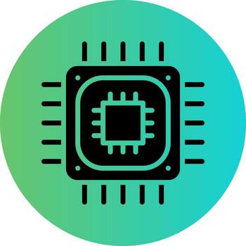 CPU Processor Vector Icon Design