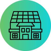 Solar House Vector Icon Design