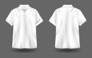 blanco 3d polo camisa Bosquejo vector