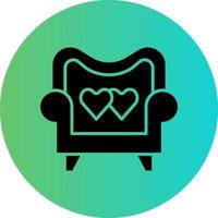 diseño de icono de vector de silla de boda