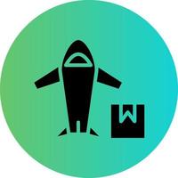 Airplane Delivery Vector Icon Design