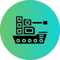 Army Ship Vector Icon Design