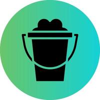 Sand Bucket Vector Icon Design