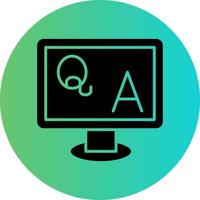 diseño de icono de vector qa