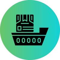 Shipping Boat Vector Icon Design