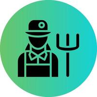 Female Farmer Vector Icon Design