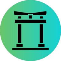 Torii Gate Vector Icon Design