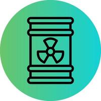 Radioactive Barrel Vector Icon Design