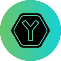 Y Intersection Vector Icon Design