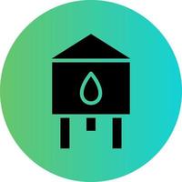 Water Tower Vector Icon Design