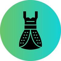 diseño de icono de vector de vestido femenino de boda