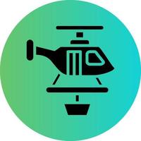 Firefighter Helicopter Vector Icon Design