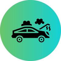 Broken Car Vector Icon Design