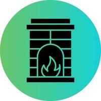 Fireplace Vector Icon Design