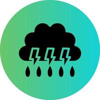 Thunderstorm Vector Icon Design