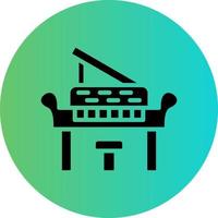 Wooden Piano Vector Icon Design