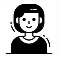 Woman avatar vector design in trendy style, premium icon