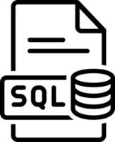 line icon for sql vector