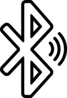 line icon for bluetooth vector