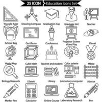 Education Line Icons Pack vector