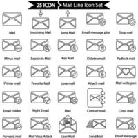 Mail Line Icon vector