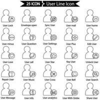 User Line Icon Pack vector