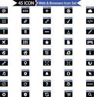 web y navegadores icono paquete vector