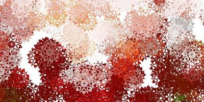 Light orange vector template with ice snowflakes.