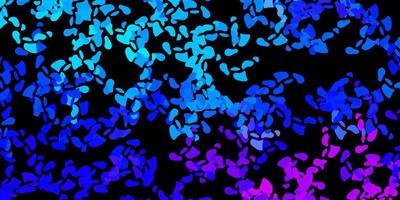 Dark pink, blue vector background with random forms.