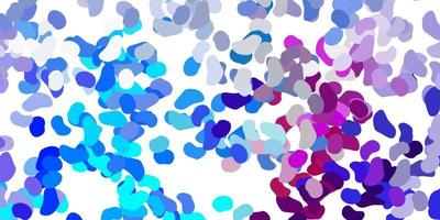 Light pink, blue vector pattern with abstract shapes.