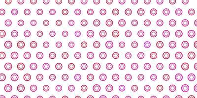 Light Pink vector pattern with magic elements.