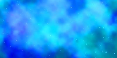 Light BLUE vector background with colorful stars.