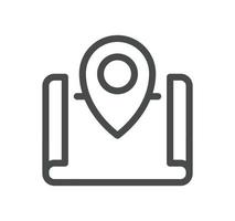 Route related icon outline and linear vector. vector