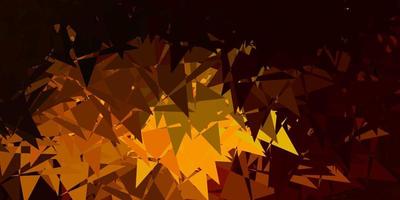 Dark green, yellow vector backdrop with triangles, lines.