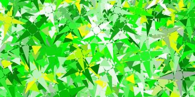 Light Green, Yellow vector texture with random triangles.