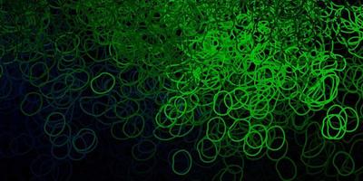 Dark green vector background with random forms.