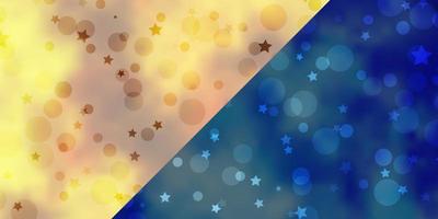 Vector backdrop with circles, stars.