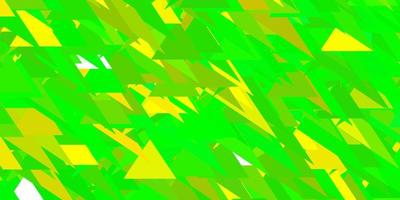 Light green, red vector background with polygonal forms.