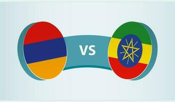 Armenia versus Ethiopia, team sports competition concept. vector