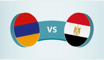 Armenia versus Egypt, team sports competition concept. vector