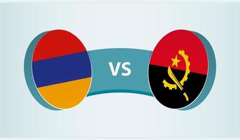 Armenia versus Angola, team sports competition concept. vector